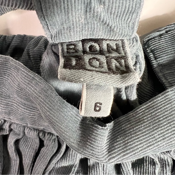 Bonton Kids Corduroy Skirt with Braces Blue Size 6 - Picture 4 of 7